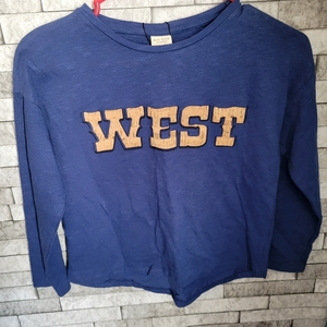 Zara Girls Collection‎ NWT size 9 blue West long sleeve Tshirt